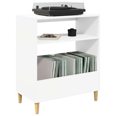 vidaXL Βάση πικάπ Λευκό 71x39,5x83cm Επεξεργασμένο Ξύλο