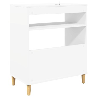 vidaXL Βάση πικάπ Λευκό 71x39,5x83cm Επεξεργασμένο Ξύλο