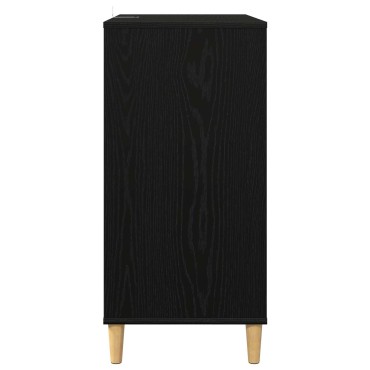vidaXL Βάση πικάπ Μαύρη Δρυς 71x39,5x83cm Επεξεργασμένο Ξύλο