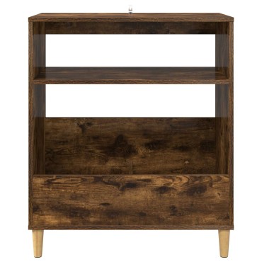 vidaXL Βάση πικάπ Καπνισμένο Ξύλο Δρυός 71x39,5x83cm