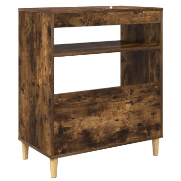 vidaXL Βάση πικάπ Καπνισμένο Ξύλο Δρυός 71x39,5x83cm