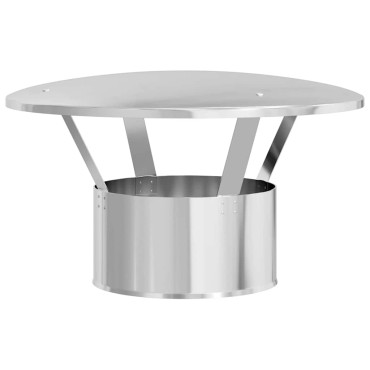 vidaXL Κάλυμμα Βροχής Καμινάδας Ασημί 35 x 35 x 20 εκ