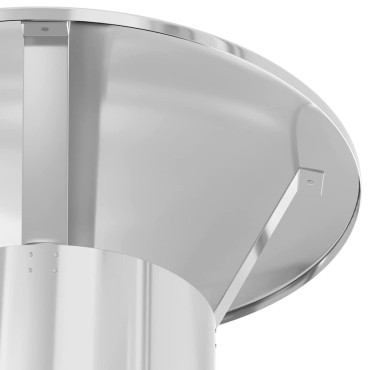 vidaXL Κάλυμμα Βροχής Καμινάδας Ασημί 35 x 35 x 20 εκ
