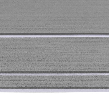 vidaXL Ματ Σκάφους Ριγέ Ανοιχτό Γκρι και Λευκό 240 x 60 cm EVA