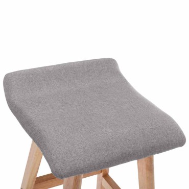vidaXL Καρέκλα Μπαρ Ανοιχτό Γκρι Υφασμάτινη 41x42x79cm 1 τεμ.