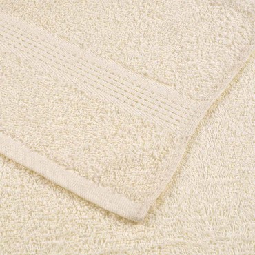 vidaXL Πετσέτες Ντους FROGN 10 τεμ. Κρεμ 70x140 εκ. 360 γρ./μ²