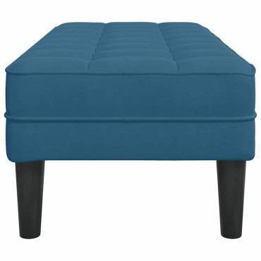vidaXL παγκάκι με μαξιλάρι Μπλε 113x57x39cm Βελούδο