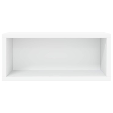vidaXL Ράφι Αποθήκευσης CDs Λευκό 40 x 17 x 17 εκ. Επεξεργασμένο Ξύλο
