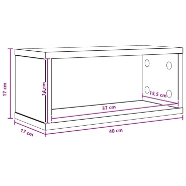 vidaXL Ράφι Αποθήκευσης CDs Λευκό 40 x 17 x 17 εκ. Επεξεργασμένο Ξύλο