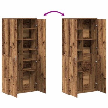 vidaXL Ψηλή Ντουλάπα 80x35x180cm Επεξεργασμένο Ξύλο Παλιό Ξύλο