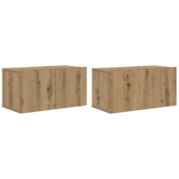 vidaXL Σετ επίπλου τηλεόρασης 8 τμχ. Artisan Oak Επεξεργασμένο Ξύλο