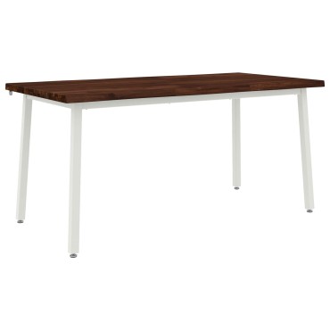 vidaXL Τραπέζι Φαγητού με Ζωντανό Χείλος 160x90x75cm Σκούρο Καφέ 1 τεμ.