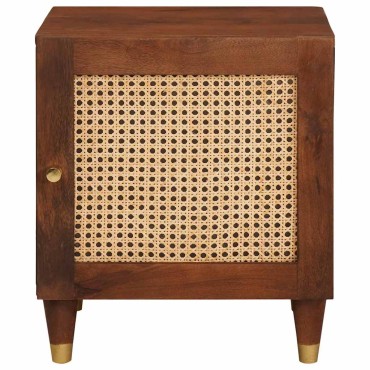 vidaXL Κομοδίνο Καφέ 40x33,5x46cm Μασίφ ξύλο ακακίας 1 τεμ.