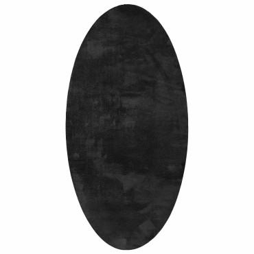 vidaXL Χαλί HUARTE Μαύρο 100x200cm 100% Πολυεστέρας