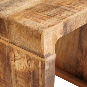 vidaXL Ένθετα τραπέζια 2 τεμ. Καφέ 46x40x46cm Στερεό ξύλο μάνγκο