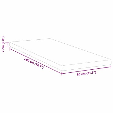 vidaXL Στρώμα μνήμης 80 x 200 cm Thick Μαλακό Ύφασμα-100% πολυέστερ