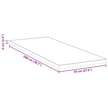 vidaXL Στρώμα επικάλυψης 70 x 200 cm Πάχος Ζακάρ ύφασμα Λευκό