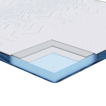 vidaXL Στρώμα επικάλυψης 70 x 200 cm Πάχος Ζακάρ ύφασμα Λευκό