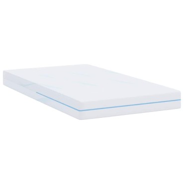 vidaXL Στρώμα Μέτρια σκληρό 90x190cm Λευκό 1 τεμ. - Μονό