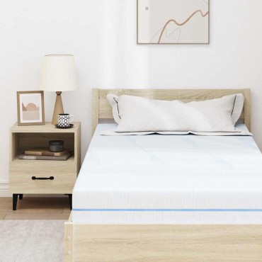 vidaXL Στρώμα Μέτρια σκληρό 90x190cm Λευκό 1 τεμ. - Μονό