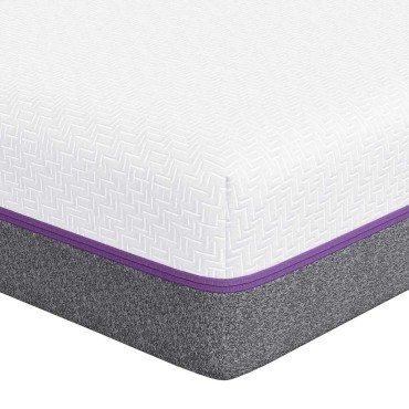 vidaXL Στρώμα Αφρού Μνήμης Μέτριο 160x200cm Λευκό και Γκρι 1 τεμ. - Διπλό