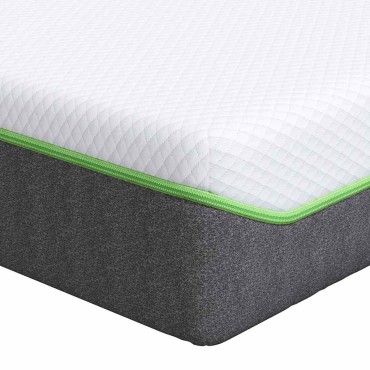 vidaXL Στρώμα Μέτρια μαλακό 80x160cm Λευκό και Γκρι 1 τεμ. - Μονό