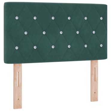 vidaXL Κεφαλάρι Σκούρο Πράσινο Βελούδο 80x7x88cm 1 τεμ.