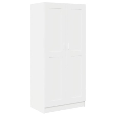 vidaXL Ντουλάπα Λευκή 85,2x51,5x180cm από Επεξ. Ξύλο 1 τεμ.