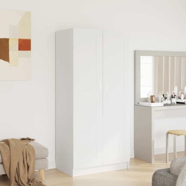vidaXL Ντουλάπα Λευκή 85,2x51,5x180cm από Επεξ. Ξύλο 1 τεμ.