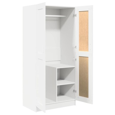 vidaXL Ντουλάπα Λευκή 85,2x51,5x180cm από Επεξ. Ξύλο 1 τεμ.