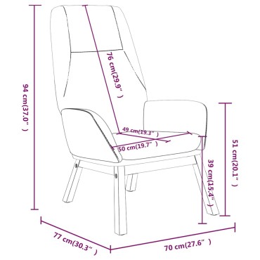 vidaXL Πολυθρόνα Relax Μπορντό Υφασμάτινη 70x77x94cm 1 τεμ.