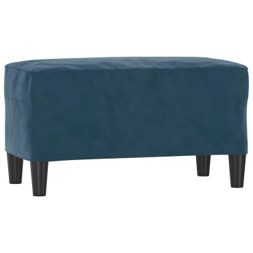 vidaXL Πάγκος Μπλε 70x35x41cm Βελούδινος 1 τεμ.