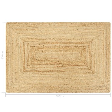 vidaXL Χαλί Χειροποίητο Φυσικό Χρώμα 120x180cm από Γιούτα