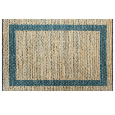 vidaXL Χαλί Χειροποίητο Μπλε 160x230cm από Γιούτα