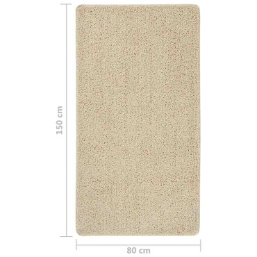 vidaXL Χαλί Shaggy Αντιολισθητικό Κρεμ 80x150cm