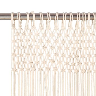 vidaXL Κουρτίνα Μακραμέ 140x240cm Βαμβακερή