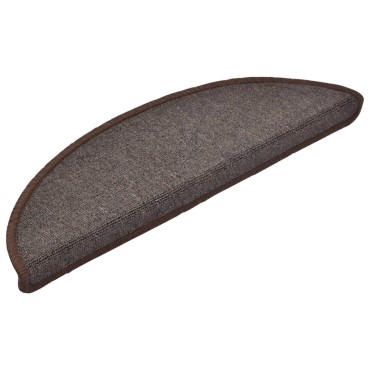 vidaXL Πατάκια Σκάλας 15 τεμ. Χρώμα Coffee Brown 56 x 17 x 3 εκ.