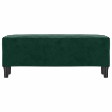 vidaXL Πάγκος Σκούρο Πράσινο 100x35x41cm Βελούδινος 1 τεμ.
