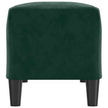 vidaXL Πάγκος Σκούρο Πράσινο 100x35x41cm Βελούδινος 1 τεμ.