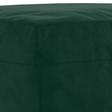 vidaXL Πάγκος Σκούρο Πράσινο 100x35x41cm Βελούδινος 1 τεμ.