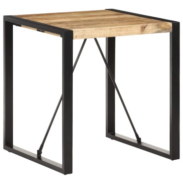 vidaXL Τραπέζι 70x70x75cm από Μασίφ Ακατέργαστο Ξύλο Μάνγκο 1 τεμ.