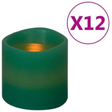 vidaXL Κεριά LED Ηλεκτρ. 12 τεμ. Θερμό Λευκό