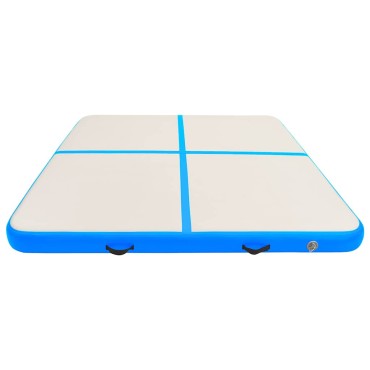 vidaXL Στρώμα Ενόργανης Φουσκωτό Μπλε 200 x 200 x 15 εκ. PVC με Τρόμπα