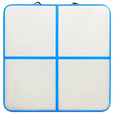 vidaXL Στρώμα Ενόργανης Φουσκωτό Μπλε 200 x 200 x 15 εκ. PVC με Τρόμπα