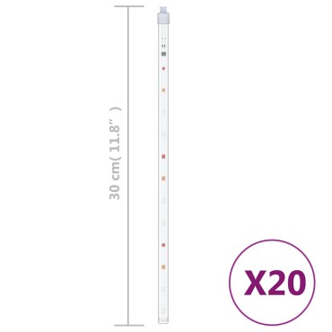 vidaXL Λαμπάκια Μετεωρίτης Εξ./Εσ. Χώρου 20τεμ Πολύχρωμα 30 εκ 480 LED
