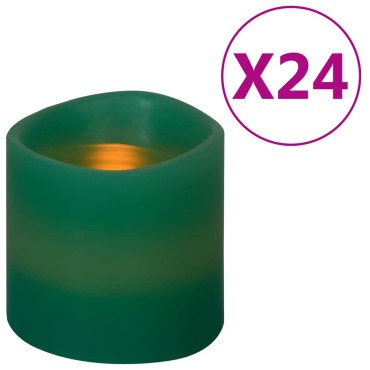 vidaXL Κεριά LED Ηλεκτρ. 24 τεμ. Θερμό Λευκό