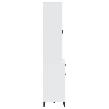 vidaXL Ντουλάπι Ψηλό VIKEN Λευκός 80x40x190cm από Μασίφ Ξύλο Πεύκου 1 τεμ.