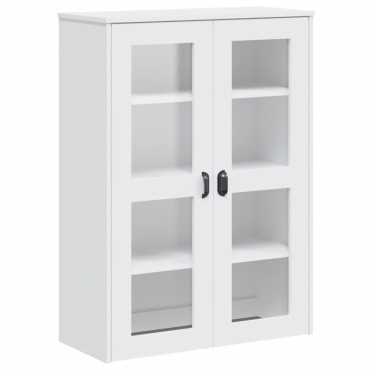 vidaXL Ντουλάπι Ψηλό VIKEN Λευκός 80x40x190cm από Μασίφ Ξύλο Πεύκου 1 τεμ.