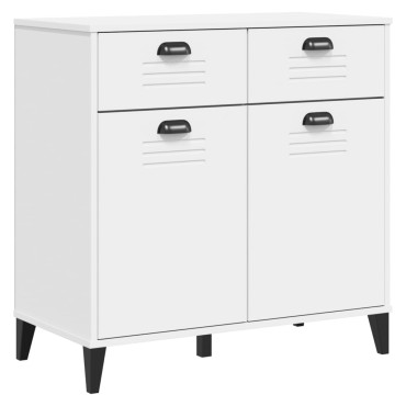 vidaXL Ντουλάπι Ψηλό VIKEN Λευκός 80x40x190cm από Μασίφ Ξύλο Πεύκου 1 τεμ.