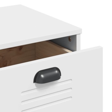 vidaXL Ντουλάπι Ψηλό VIKEN Λευκός 80x40x190cm από Μασίφ Ξύλο Πεύκου 1 τεμ.